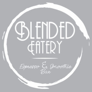 Blended Eatery White Logo - Mens Staple Organic Tee Design