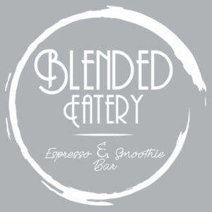 Blended Eatery White Logo - Womens Shallow Scoop Tee Design