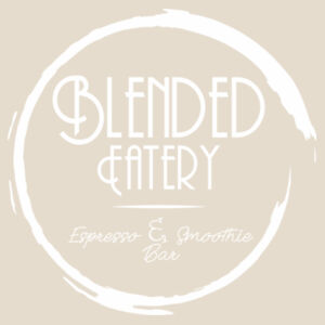 Blended Eatery White Logo - Womens Maple Organic Tee Design