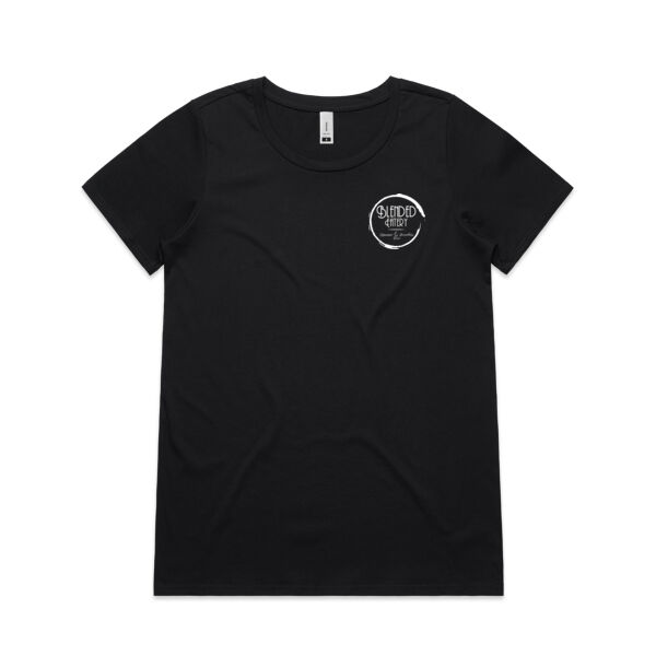 Blended Eatery White Logo - Womens Shallow Scoop Tee Thumbnail